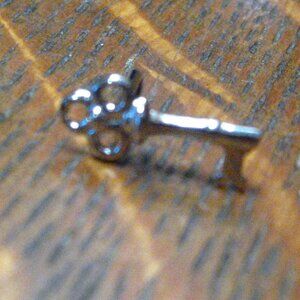 Skeleton Key Club Symbol Vintage Lapel Pin Tie Tack